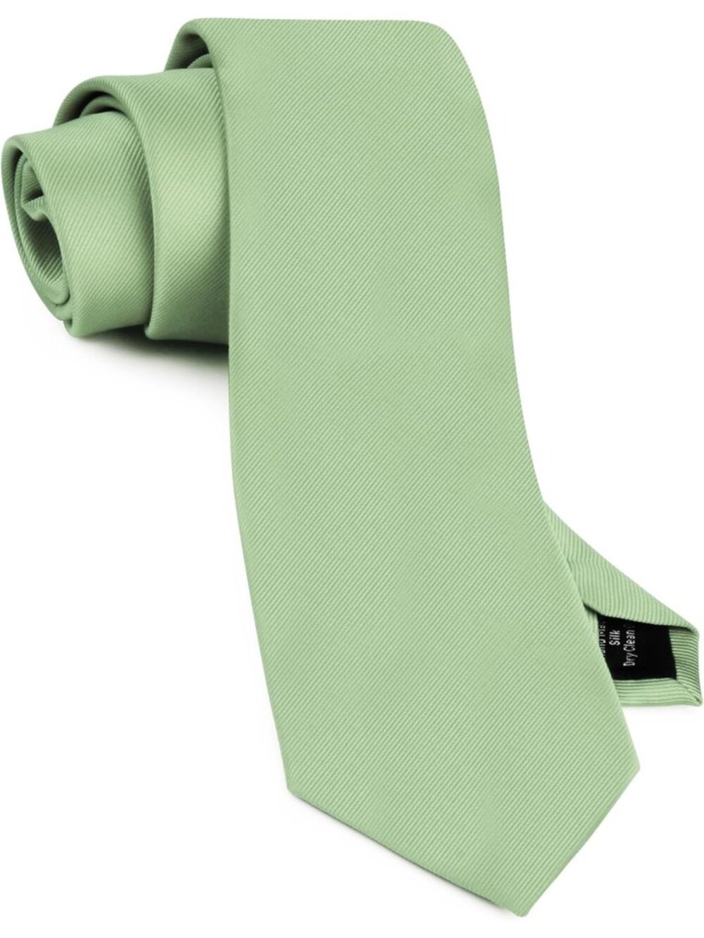 Men's Dark Sage Solid Twill Textured Woven Silk Formal Necktie For Wedding Dress